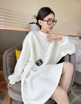 Lazy Style Loose Casual Mid Length Dress