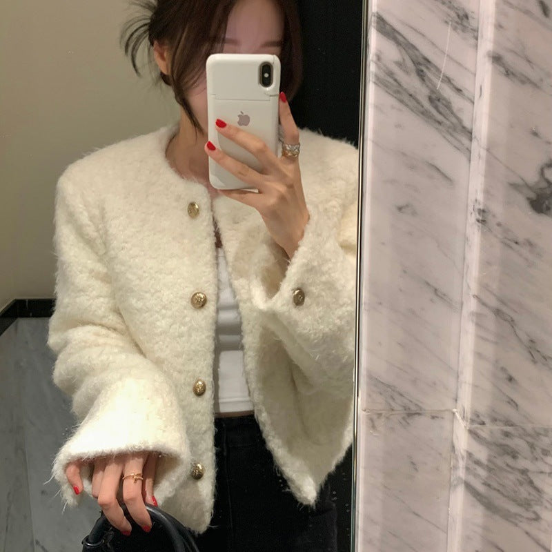 Women's Retro Elegant Single-Breasted Wool Coat