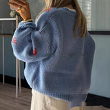 Christmas Boots Crew Neck Long Sleeve Midi Womens Knit Sweater